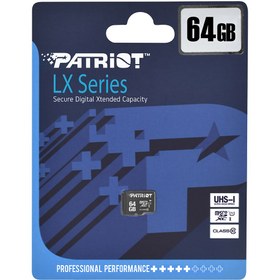 تصویر کارت حافظه 64GB پاتریوت LX Series micro SD Flash Memory card Patriot LX Series micro SD Flash Memory card 64GB