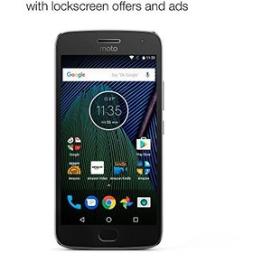 تصویر Moto G Plus (5th Generation) - Lunar Gray - 32 GB - Unlocked - Prime Exclusive - with Lockscreen Offers & Ads 