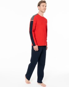 تصویر ست پیژامه فاق نرمال آستین بلند راسته مردانه | یو اس پولو U.S. Polo Assn. 