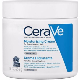 تصویر کرم مرطوب کننده سراوی پوست خشک و بسیار خشک 454 گرم (اصل) ا CeraVe Moisturizing Cream Dry to Very Dry Skin 454g CeraVe Moisturizing Cream Dry to Very Dry Skin 454g