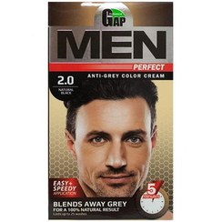 تصویر کیت رنگ مو گپ سری Men Perfect شماره 2.0 رنگ مشکی gap