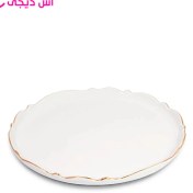 تصویر دیس گرد کوچک موج خط طلا لمون کد 313S 