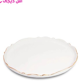 تصویر دیس گرد کوچک موج خط طلا لمون کد 313S 