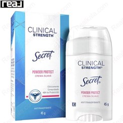 تصویر استیک ضد تعریق زنانه مدل کلینیکال سکرت Powder Protection Secret Clinical Anti Perspirant Stick Powder Protection 45g