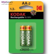 تصویر باتری قلمی قابل شارژ کداک مدل Rechargeable 2600 mAh بسته 2 عددی 