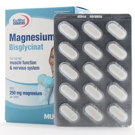 تصویر منیزیم بیس گلایسینات یوروویتال Magnesium Bisglycinat Eurho Vital