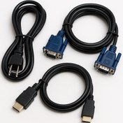 تصویر پک کابل اصلی استوک پاور + VGA + HDMI 