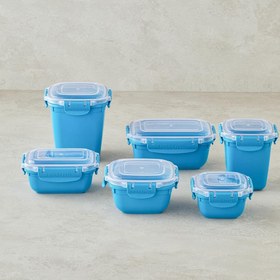 تصویر ست دو عددی ظروف نگهدارنده انگلیش هوم مدل Master Lock آبی Master Lock Plastic Storage Container 575ml+1075ml Blue