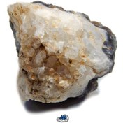 تصویر کریستال کوارتز روی بستر عقیق کبود نمونه کلاس جهانی و معدنی S950 