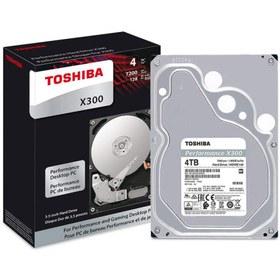 تصویر هارددیسک اینترنال توشیبا سری X300 ظرفیت 4 ترابایت Toshiba X300 HDWE140EZSTA 4TB 3.5-inch 7200RPM SATA 6Gb/s HDD