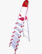 تصویر نردبان آلومینیوم خانگی ۷ پله پهن 