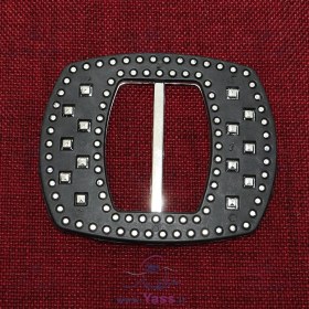 تصویر سگک مشکی طرح نگین 5 سانت 