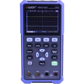تصویر اسیلوسکوپ و مولتی متر دستی 100 مگاهرتز دو کانال OWON مدل HDS2102S 