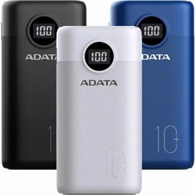 تصویر پاوربانک ای دیتا مدل P10000QCD ظرفیت 10000 میلی آمپر ساعت 