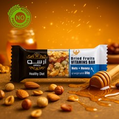 تصویر آجیل میوه ای عسلی 24 عددی نات بار آجیل میوه ای عسلی (Dried Fruits VITAMINS BAR)