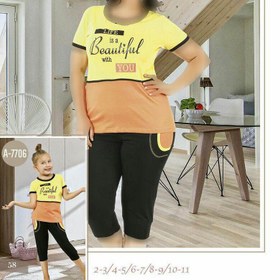 تصویر تی شرت شلوارک سایز بزرگ زنانه ترک - 7441 Miss tiko 