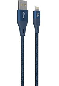 تصویر کابل تبدیل USB-A به لایتنینگ پرودو مدل PD-ALBR12 طول 1.2 متر PORODO Aluminum Braided Lightning Cable 1.2M 2.4A