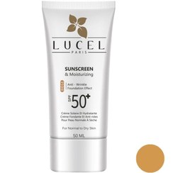 تصویر کرم ضد آفتاب رنگی مدیوم لوسل SPF50 مناسب پوست خشک (lucel sunscreen & moisturizing cream) (کپی) 