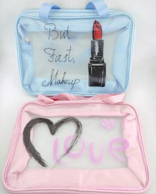 تصویر کیف آرایشی سایز بزرگ فانتزی ( مستطیلی ) ا Washbag makeup bag Washbag makeup bag