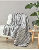 تصویر پتوی یک نفره پتو تلویزیون پنبه اکریلیک MEDLEY 130X170 سانتی متر آنتراسیت English Home 