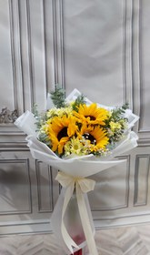 تصویر دسته گل افتاب گردان 