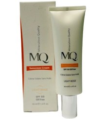 تصویر کرم ضد آفتاب ام کیو (MQ) مدل Oil Free با SPF50 رنگ بژ روشن ضد آفتاب صورت مدل Oil Free چرب SPF 50 حجم 55 میلی لیتر برند ام کیو بژ روشن