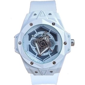 تصویر ساعت مچی مردانه هابلوت کهکشانی سفید hublot galaxy white