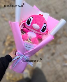 تصویر دسته گل عروسکی ۶۰ سانتی هدیه فانتزی و خاص 