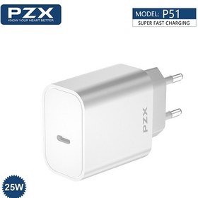 تصویر شارژر دیواری PZX مدل P51 خروجی ۲۵ وات |‌ PZX wall charger P51 output 25 watts 