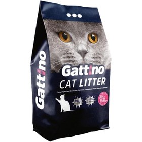 تصویر خاک گربه گاتینو - وارداتی (ساخت ترکیه) - حجم ۵ لیتر با رایحه پودر بچه Gattino Cat Litter Baby powder