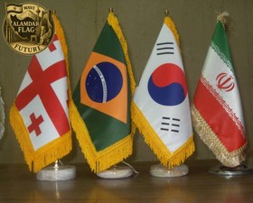 تصویر پرچم رومیزی مخمل - مخمل / با ریشه 