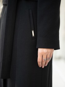 تصویر پالتو زنانه فوتر يقه ب ب خزدار 