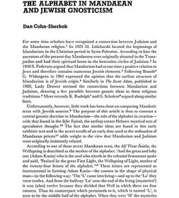 تصویر دانلود کتاب The alphabet in Mandaean and Jewish gnosticism 1981 کتاب انگلیسی الفبای ماندین و عرفان یهودی 1981