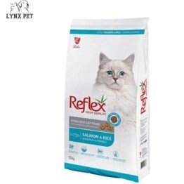 تصویر غذای خشک رفلکس گربه عقیم شده طعم سالمون وزن ۱۵ کیلوگرم Reflex Sterilised Adult Cat Food With Fish 15kg