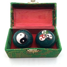 تصویر گوی آرامش یینگ یانگ سبز کد 430014 