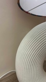 تصویر آباژور رومیزی دوناتی سفید 