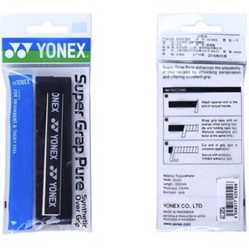 تصویر اورگریپ یونکس Yonex Super Grap Pure Overgrip بسته تکی مشکی تورنو یونکس اورجینال