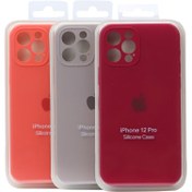 تصویر قاب سیلیکونی اورجینال محافظ لنزدار iPhone 12 Pro 