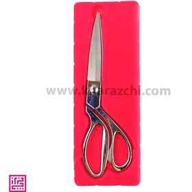 تصویر قیچی بزرگ فلزی دسته نقره ای 