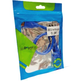 تصویر کابل هارد اکسترنال رویال USB3.0 طول ۳۰ سانتی متر 