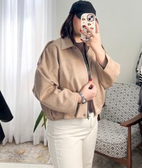 تصویر بامبر جکت جیر (بامبر جکت زارا ) (کت جیر ) - کرم 