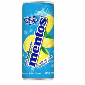 تصویر نوشیدنی پالپ دار هلندی منتوس mentos مدل Lemon & Mint با طعم لیمو و نعناع 240 میل 