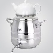 تصویر کتری و قوری 6 لیتر فرمینگ استیل دو خط گود نیچی مدل KF76 