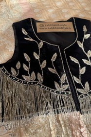 تصویر جلیقه گندم آویزی مشکی 