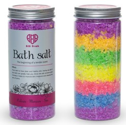 تصویر نمک پدیکور 900 گرمی بی بی بمب | نمک حمام |ضد عفونی کننده و آرامش بخش پاها - رنگین کمانی bath salt