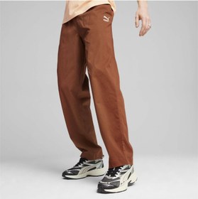 تصویر شلوار بافتنی کلاسیک بهتر مردانه از جنس چوب تیک با رنگ قهوه‌ای برند puma Men's Teak Better Classics Woven Pants Brown Men's Sweatpants