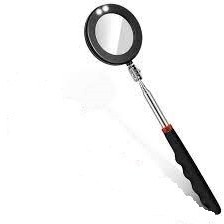 تصویر آینه بازرسی چراغدار تلسکوپی گرد درجه یک led mirror inspection telescoping inspection mirror round mirror