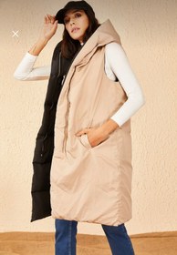 تصویر پافر دورو زنانه بلند بدون آستین 