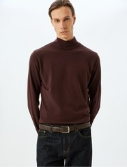 تصویر بولیز زمستانه نخی بیسیک با آستین بلند ویسکوز - کوتون - Koton - اورجینال- 869497175 