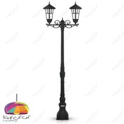 تصویر چراغ حیاطی پارکی شب تاب مدل وندا دو شاخه سارینا 